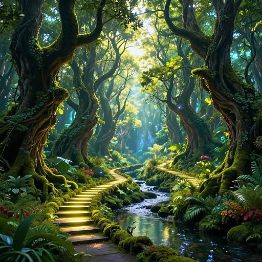 Enchanted Glowing Forest Glen