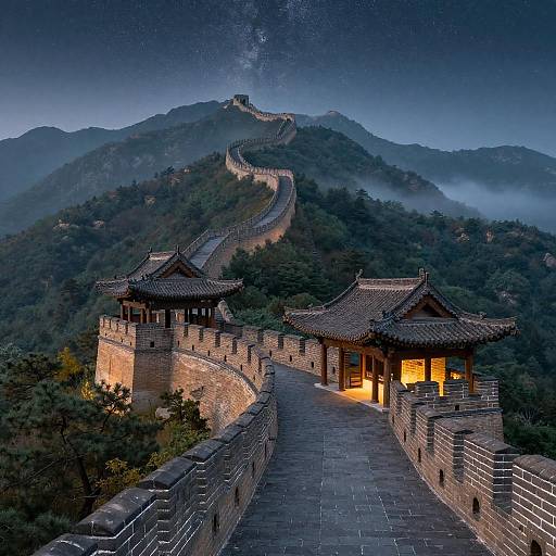 Mystical Great Wall with Modern Design