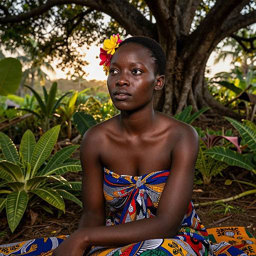 Hyperrealistic Portrait of African Woman