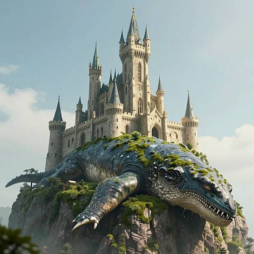Majestic Castle on Sleeping Leviathan