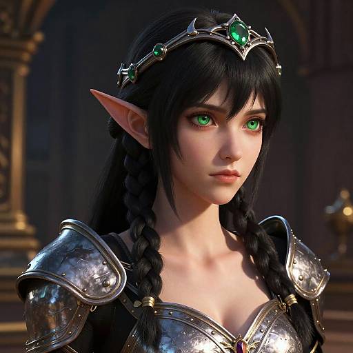 Ultra-Realistic Elf Warrior Portrait