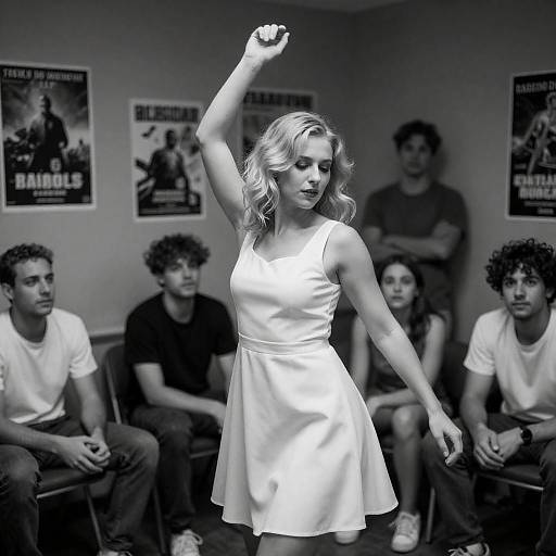 Energetic Dance in Dim Light