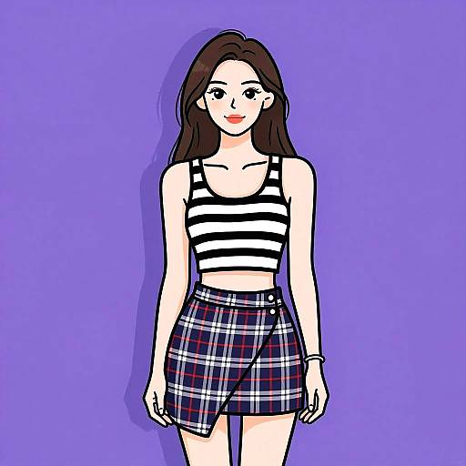 Stylish Woman in Casual Streetwear