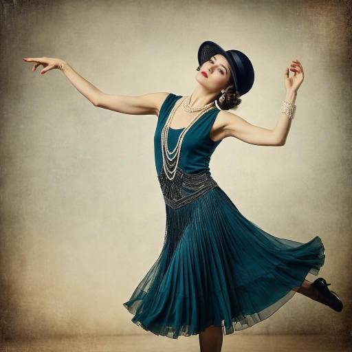 Elegant 1920s French Woman Dancing Elegant 1920s French Woman Dancing