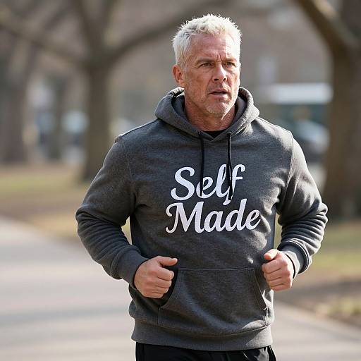 Self-Made Man Jogging in Park