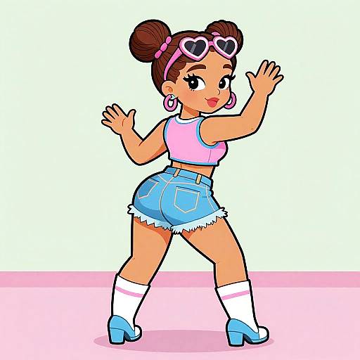 Playful 90s Cartoon Style Ariana