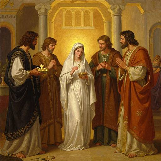 Wise Men Present Gifts to Holy Family