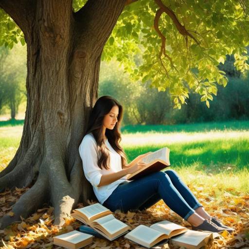 Peaceful Reading Under a Tree
