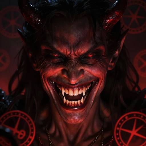 Dark Demon Evil Smile Close-Up
