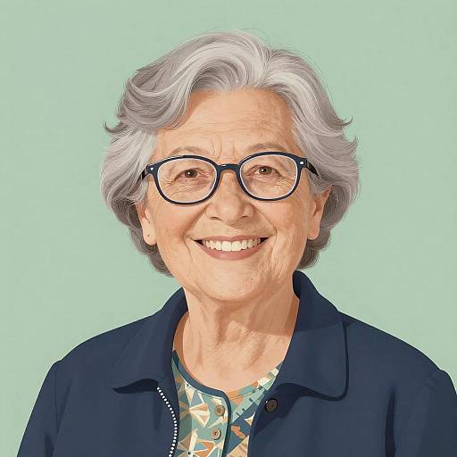 Cheerful Portrait of a Joyful Elderly Woman