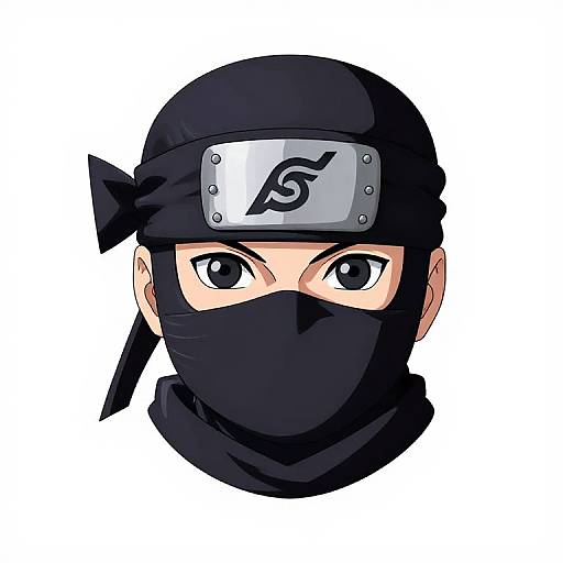 Simple Anime Ninja T-Shirt Design