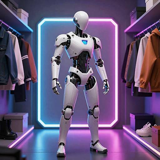 Futuristic AI Synthetic Wardrobe Swap