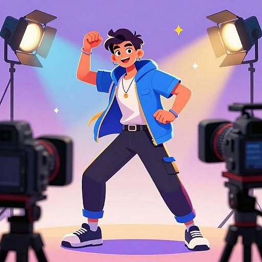 Dynamic Portrait of Young Influencer