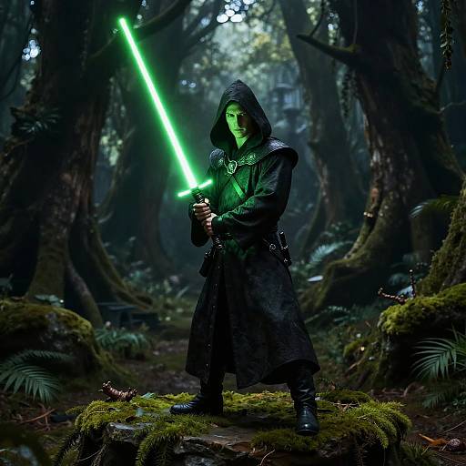 Sorcerer with Green Lightsaber Portrait