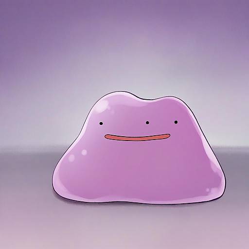 Illustration of Ditto, pokemon in the style of Jirou (chekoro)