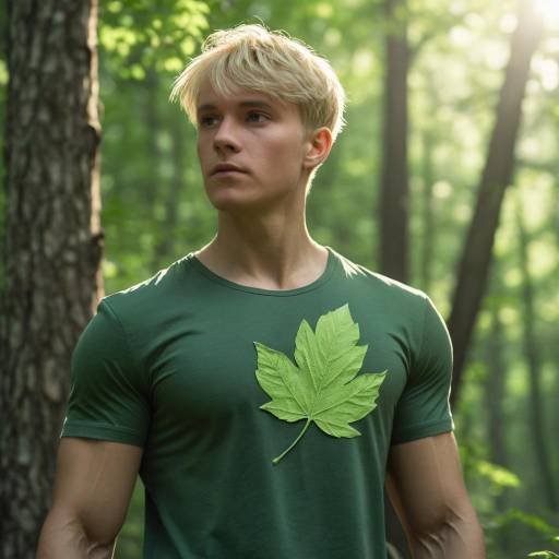 Muscular Male in Nature's Embrace