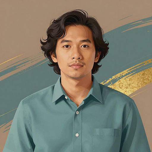 Abstract Portrait of Southeast Asian Man