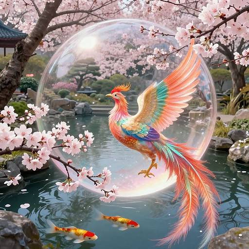 Surreal Japanese Garden Dreamscape