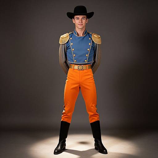 Realistic Male Matador in Spotlight