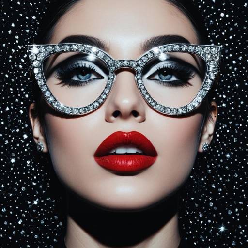 Psychedelic Pop Art Woman with Glitter