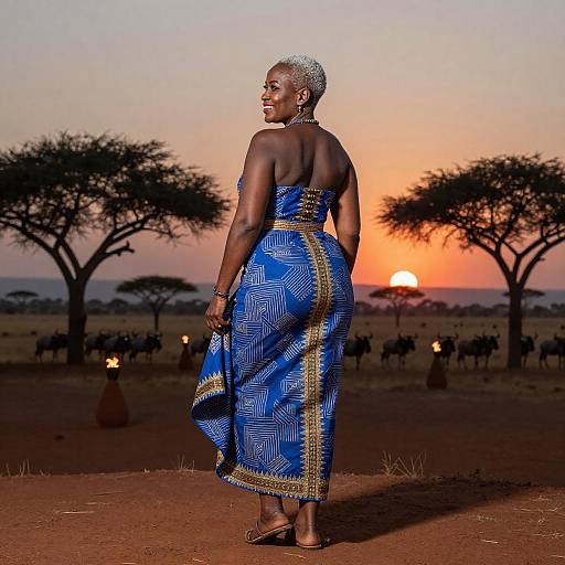 Elegant East African Woman at Dusk