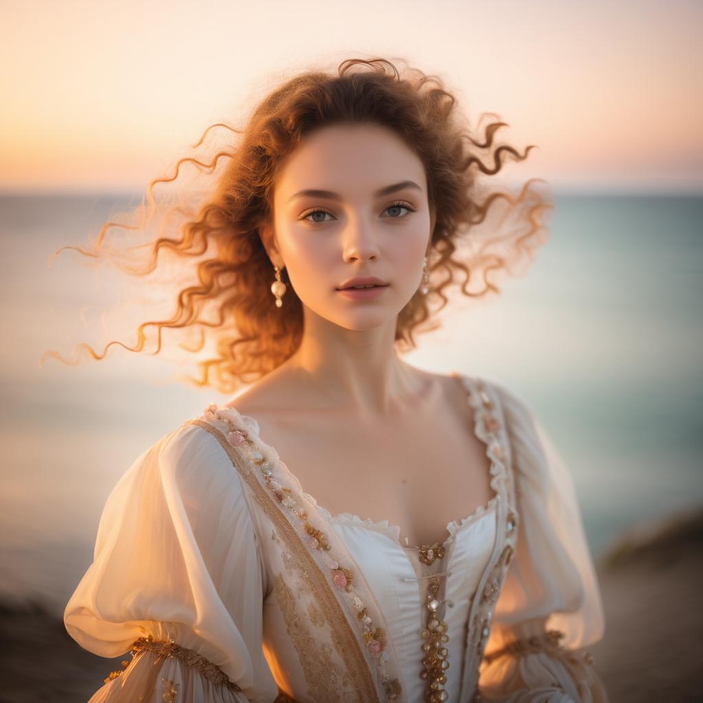 Elegant French Renaissance Portrait at Twilight