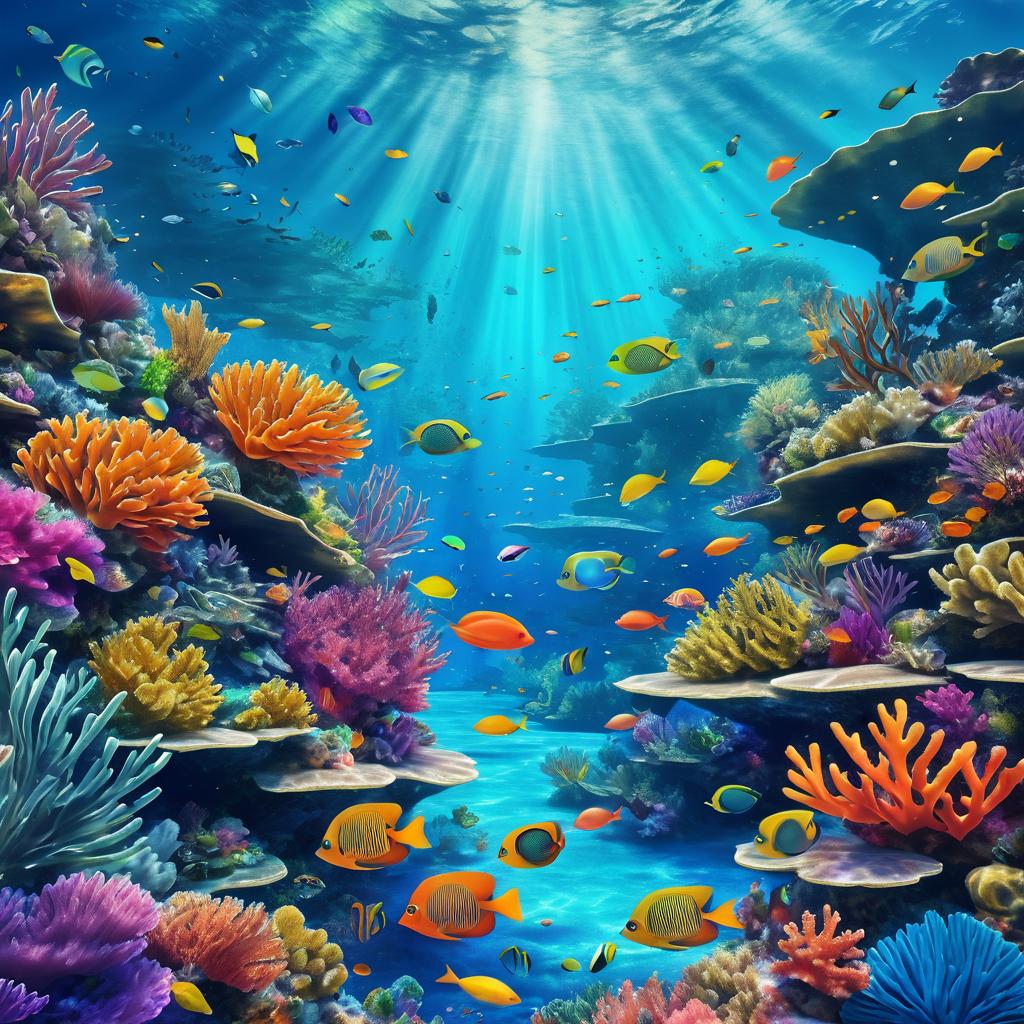 Vivid Coral Reef Underwater Scene