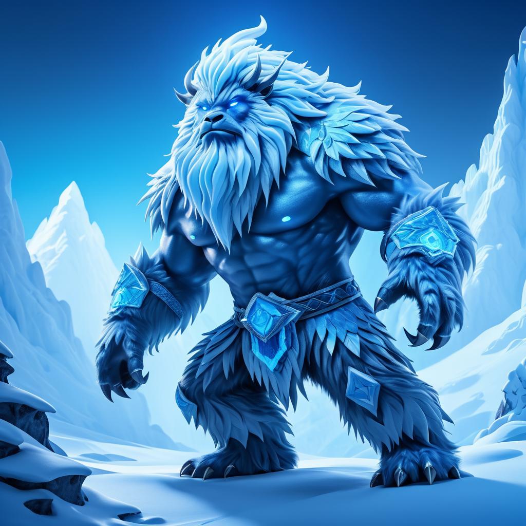 Elegant Yeti in Icy Mountain Paradise