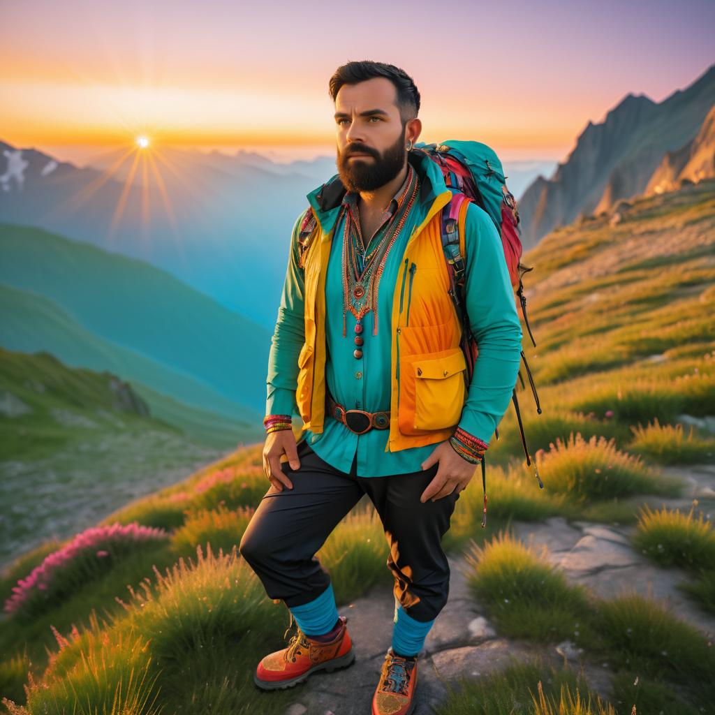 Vibrant Portrait of a Mountain Guide