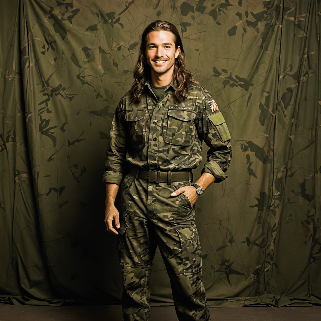 Camo-Clad Soldier Portrait by Leibovitz