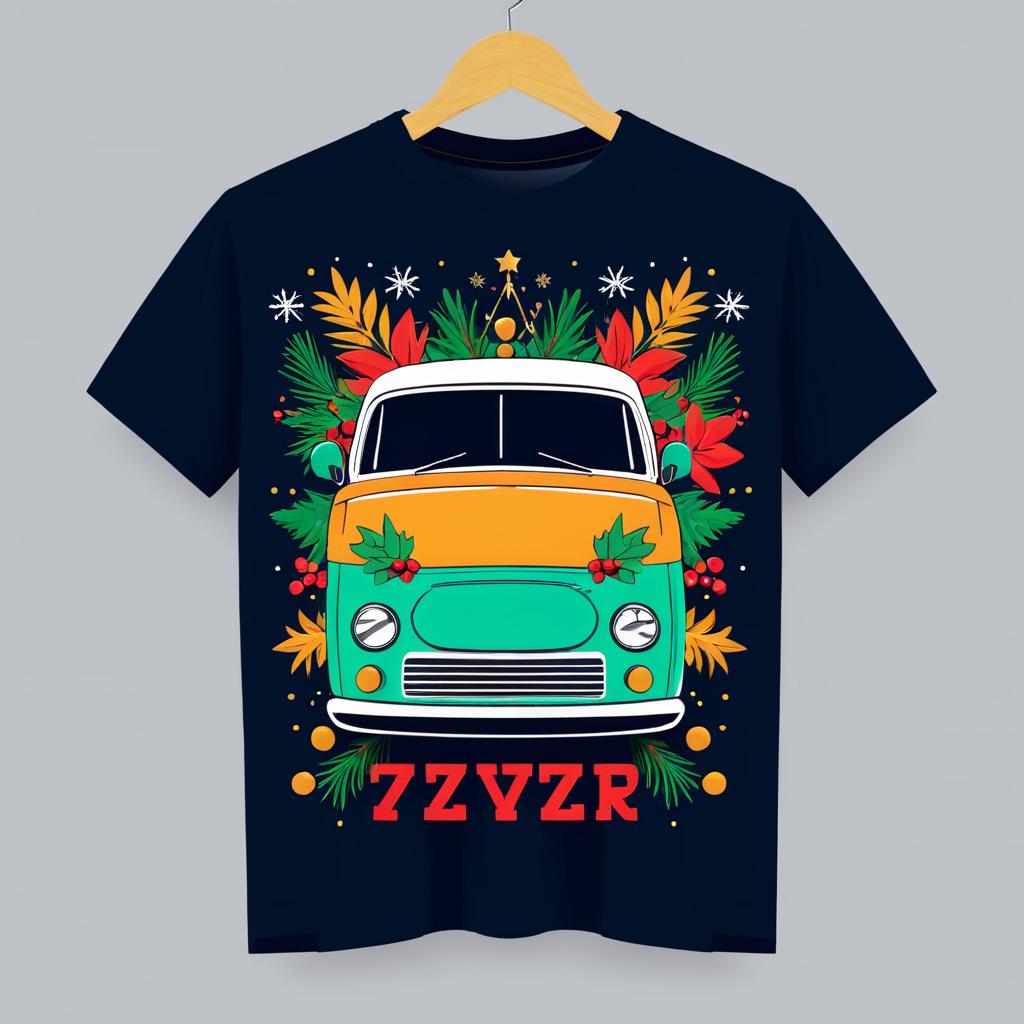 Festive Streetwear T-Shirt Design Vector