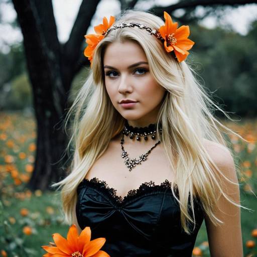 Stunning Halloween Costume with Floral Accents
