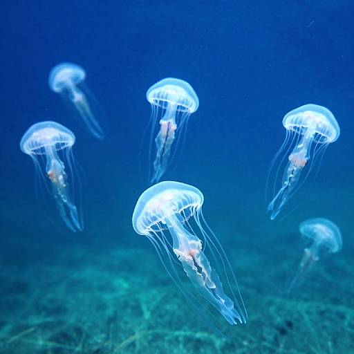 Glowing Jellyfish in Luminescent Ocean
