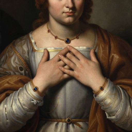 Renaissance Style Portrait with Ornate Jewelry