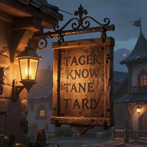 Medieval Tavern Sign Concept Art