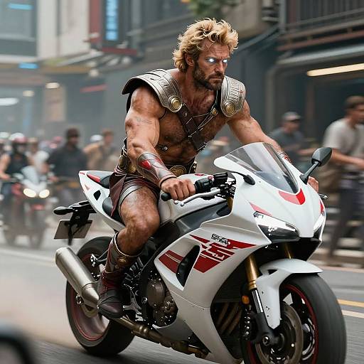 Cinematic Cyberpunk Greek Supervillain