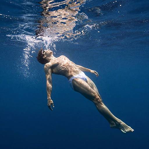 Artistic Underwater Swimmer in Speedos