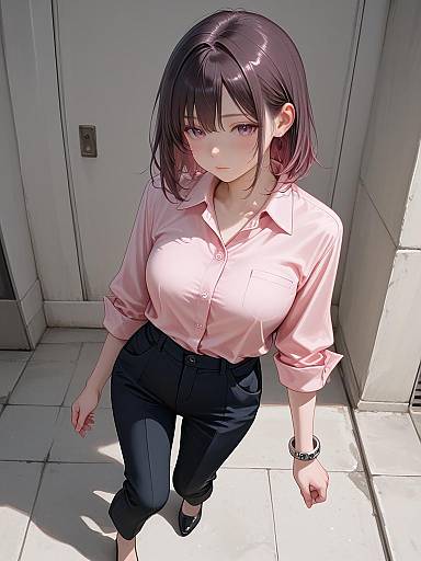 Realistic Business Casual Woman Portrait