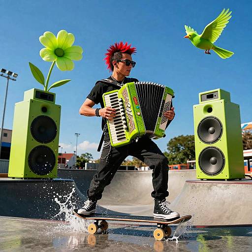 Punk Rock Skatepark Splash Scene