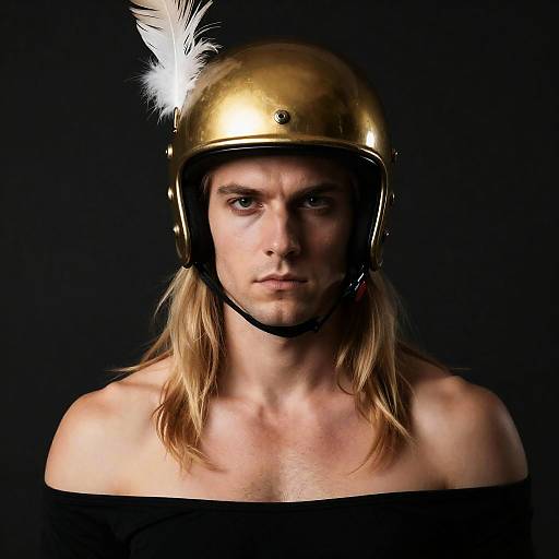 Intense Portrait of a Solitary Warrior