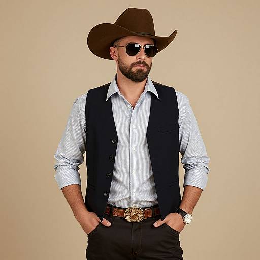 Hipster Cowboy Style Portrait