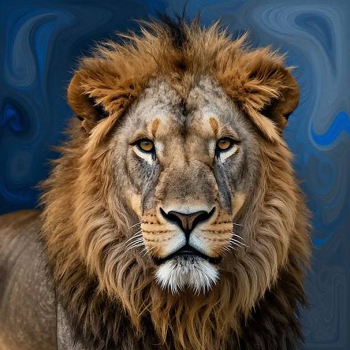 Bug's-Eye View of Majestic Lion