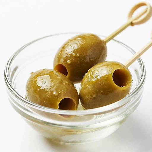 Close-Up of Glossy Green Olives