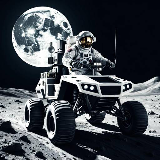 Space Pirate Astronaut on Moon Rover