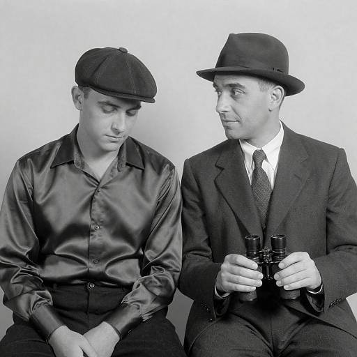 Classic Contrast: Two Men in Monochrome