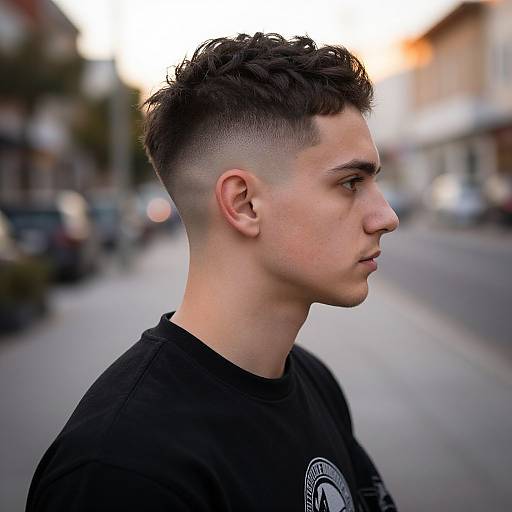 Stylish European Man with Mullet Fade