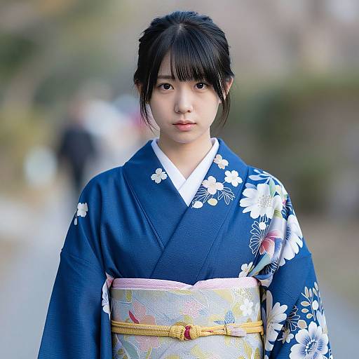 Realistic Japanese Kimono Portrait
