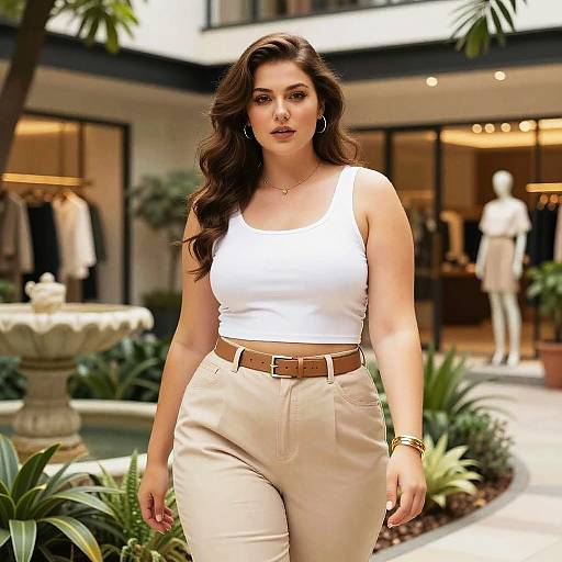 Plus-Size Chic in Boutique Garden