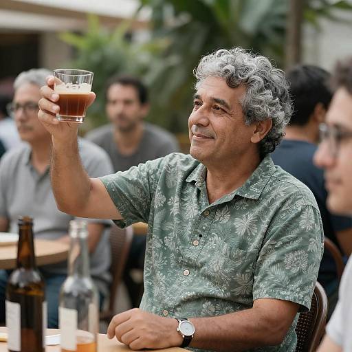 Joyful Gathering of Friends Outdoors