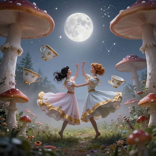 Whimsical Levitating Teacups Dance